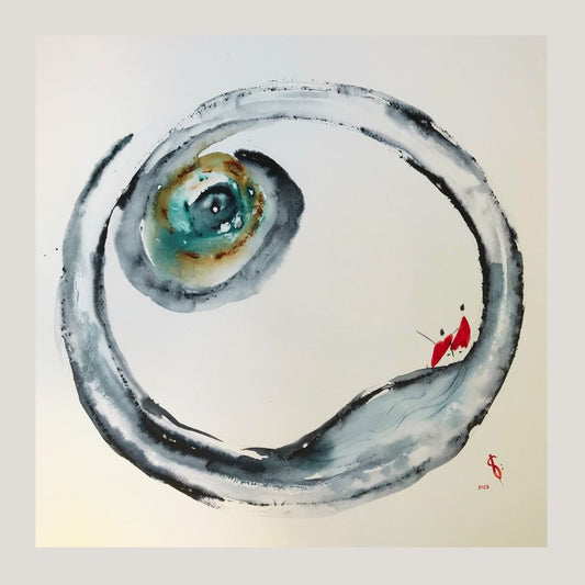Original Abstract Watercolor Painting: To Love Is To See Beyond Appearances
