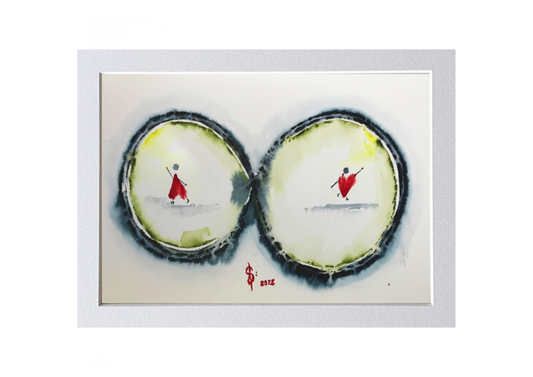 Signed Print of an Abstract Watercolor Painting: “To Love is like the letters of the alphabet”