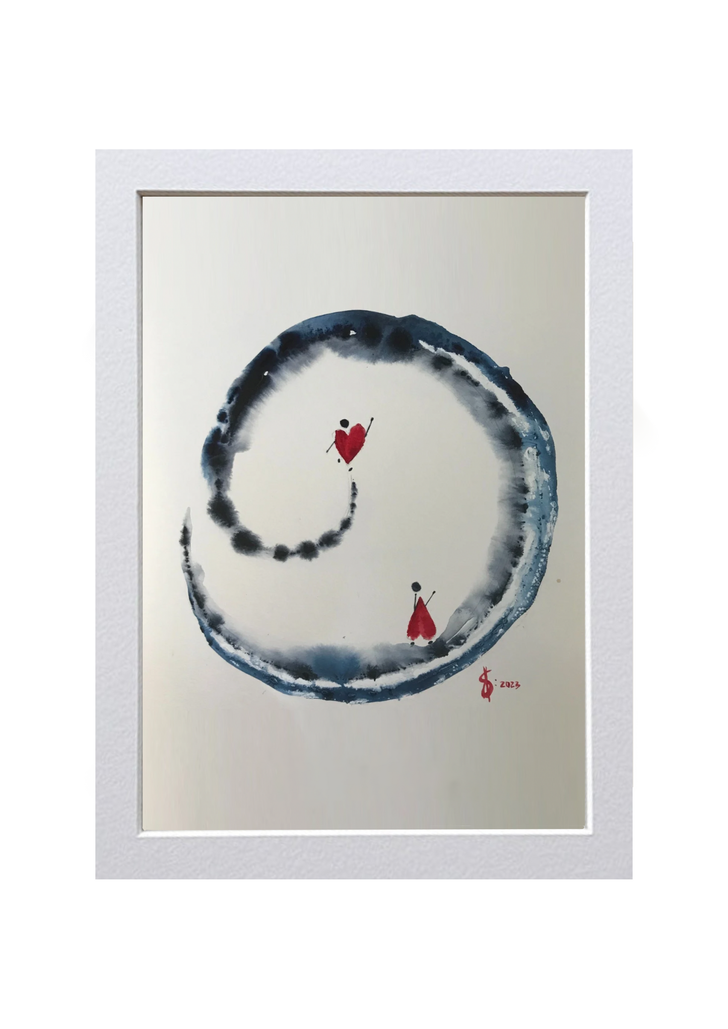 Signed Print of an Abstract Watercolor Painting: “To Love is to recognize”