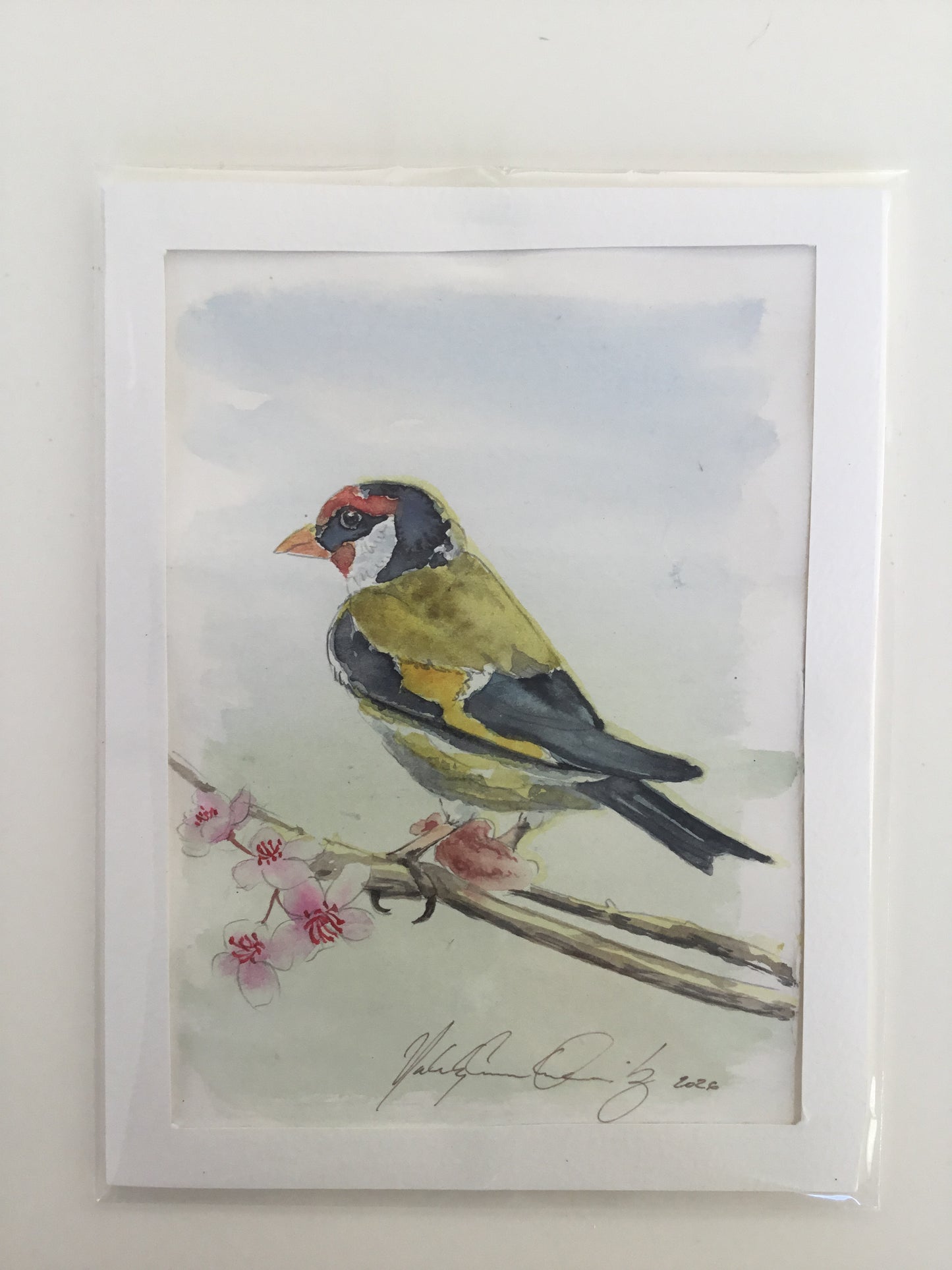 European Goldfinch Watercolour Painting