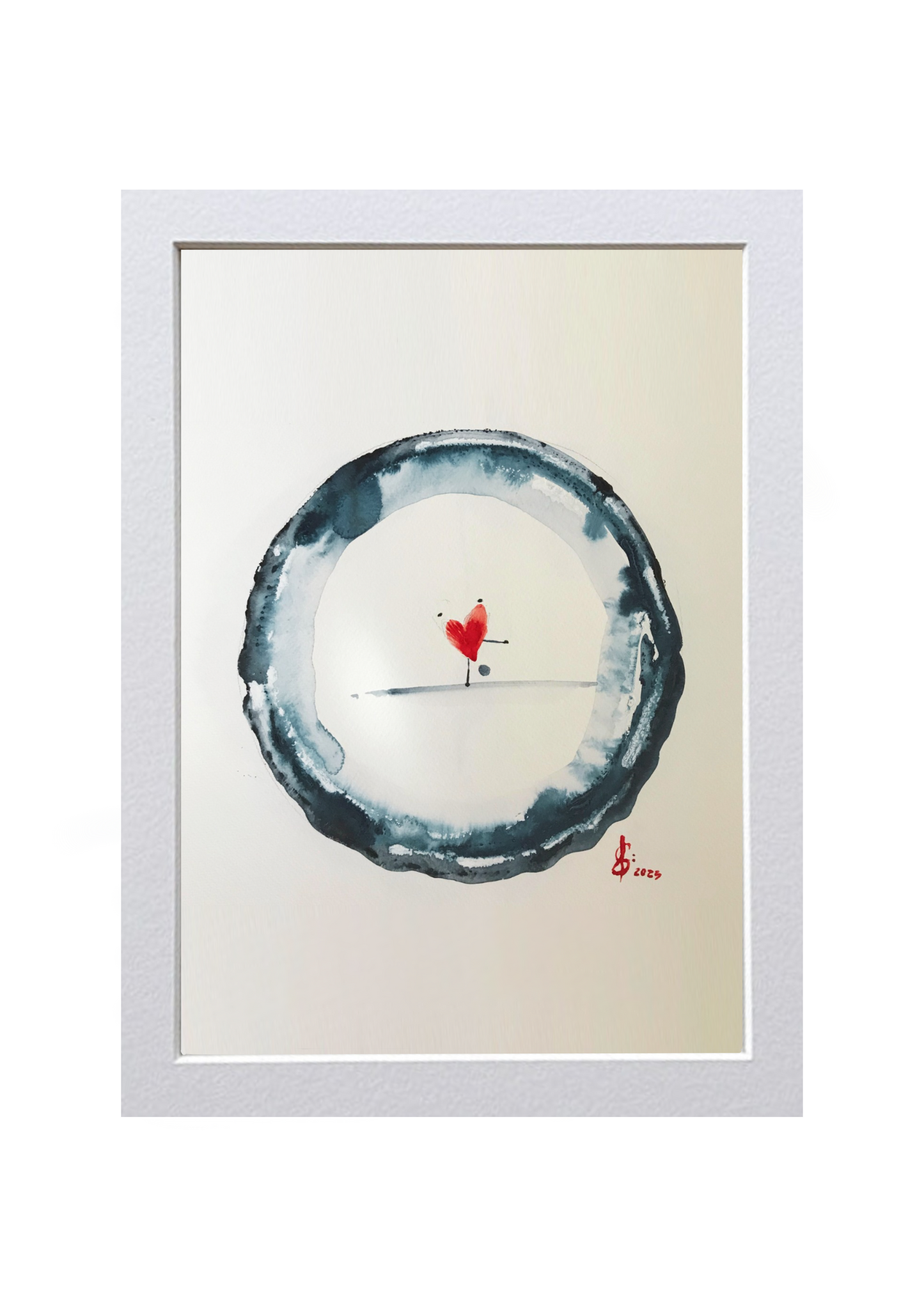 Signed Print of an Abstract Watercolor Painting: “To Love isto embrace, include, unite”