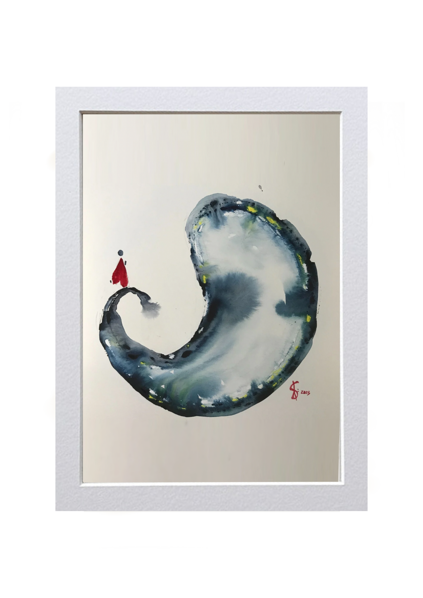 Signed Print of an Abstract Watercolor Painting: “To Love is to let everything flow”