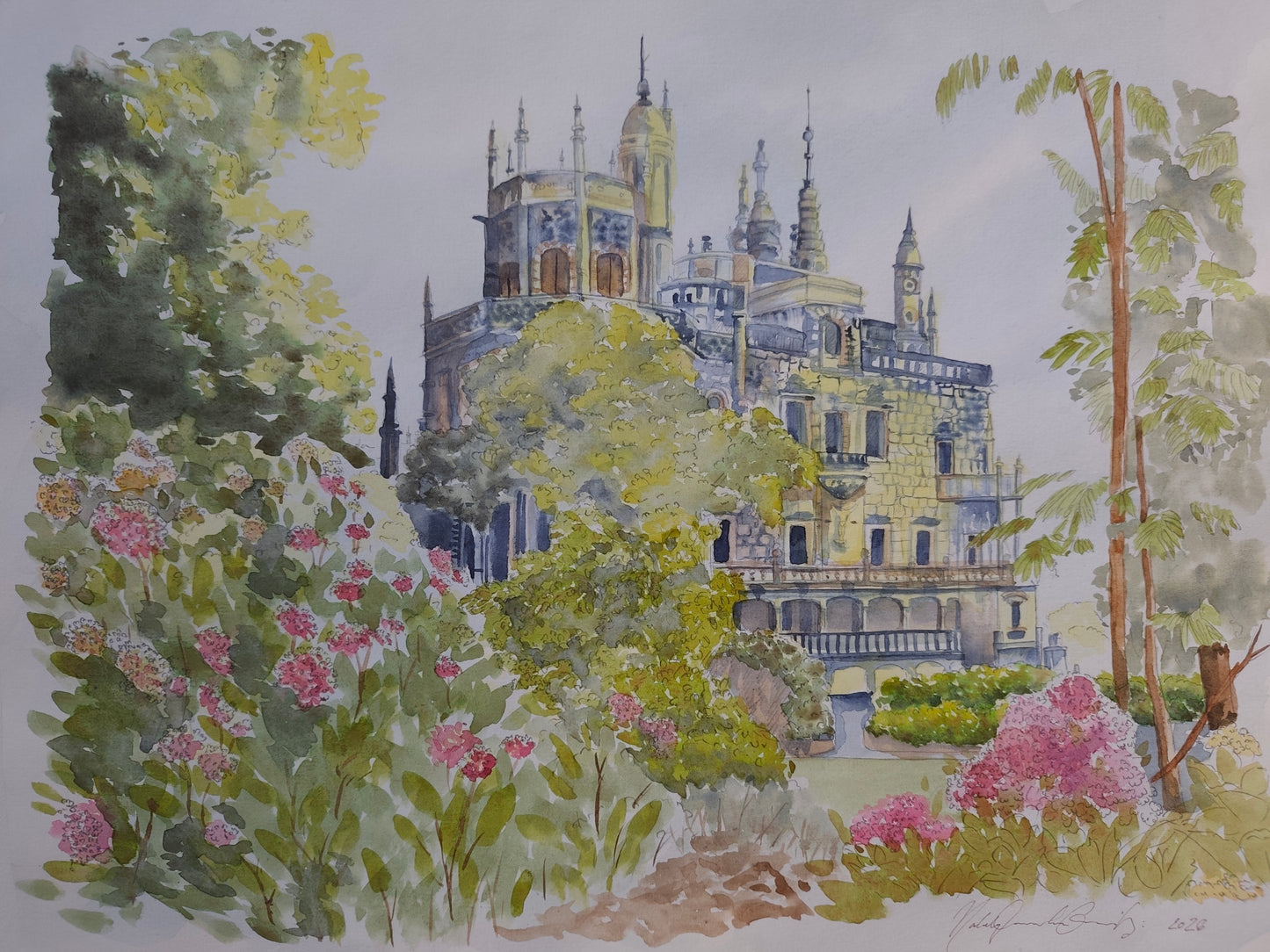Original Watercolor Painting - Quinta da Regaleira