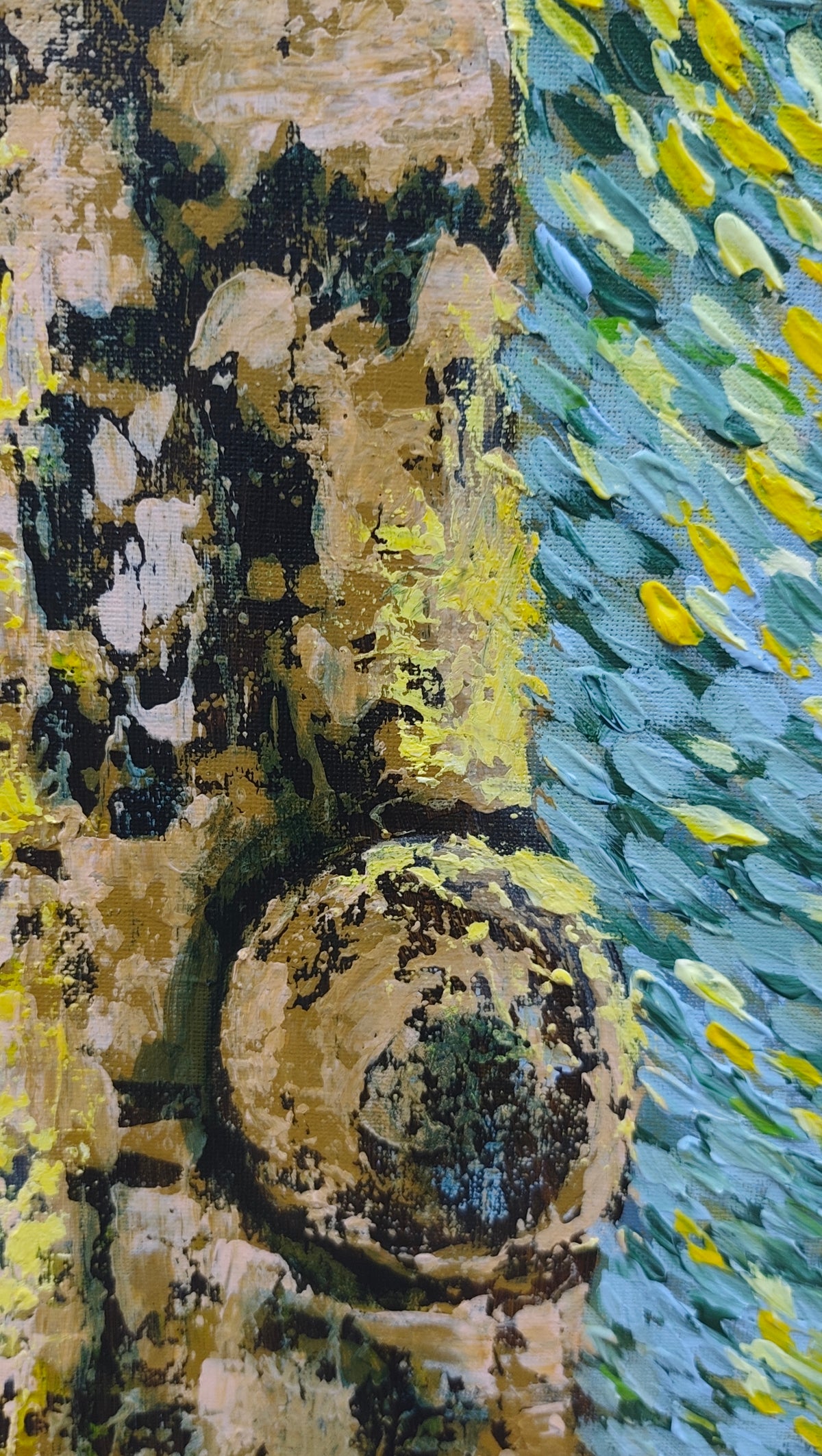 Original Acrylic Painting on Canvas: " Under the tree"