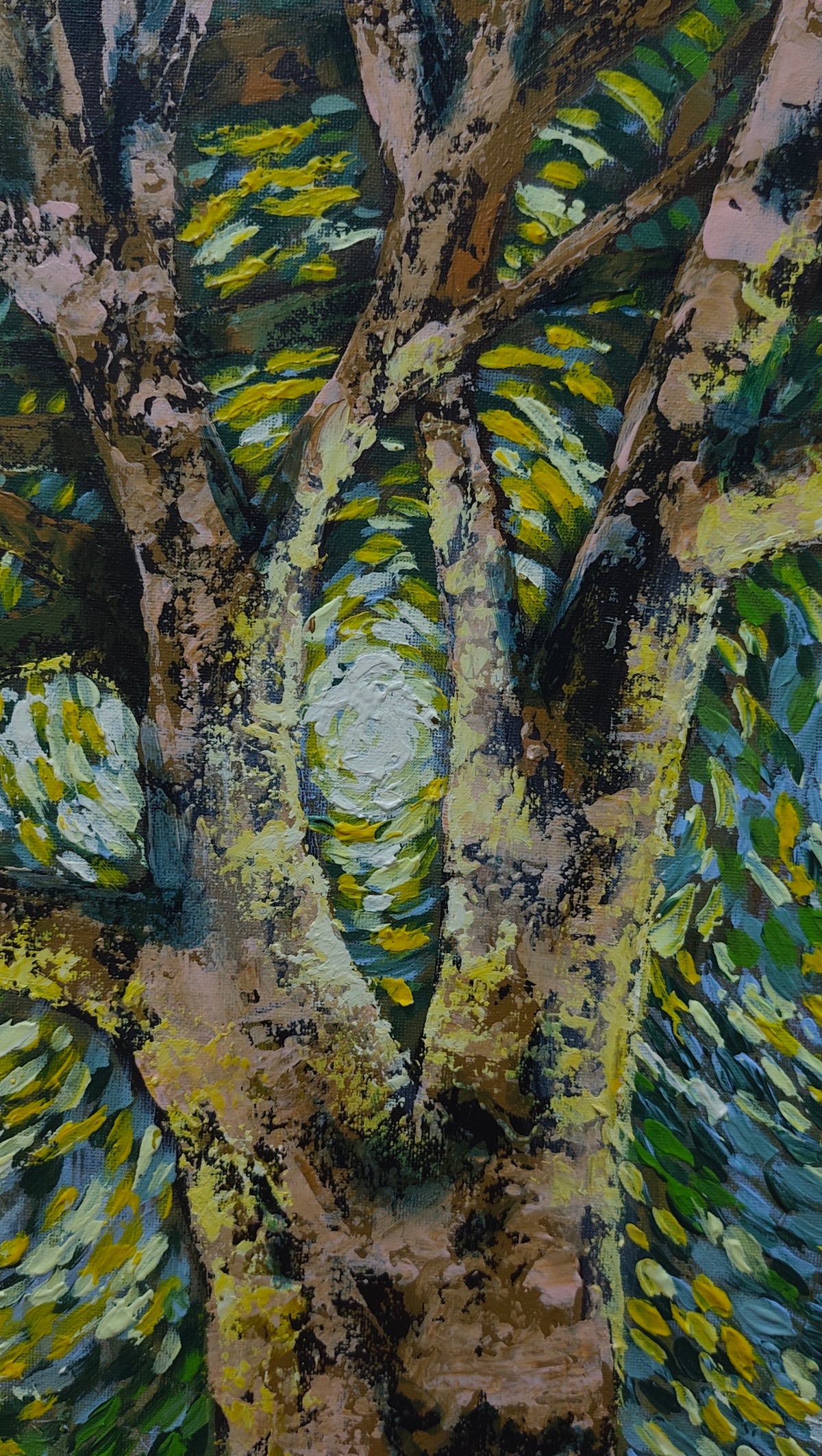 Original Acrylic Painting on Canvas: " Under the tree"