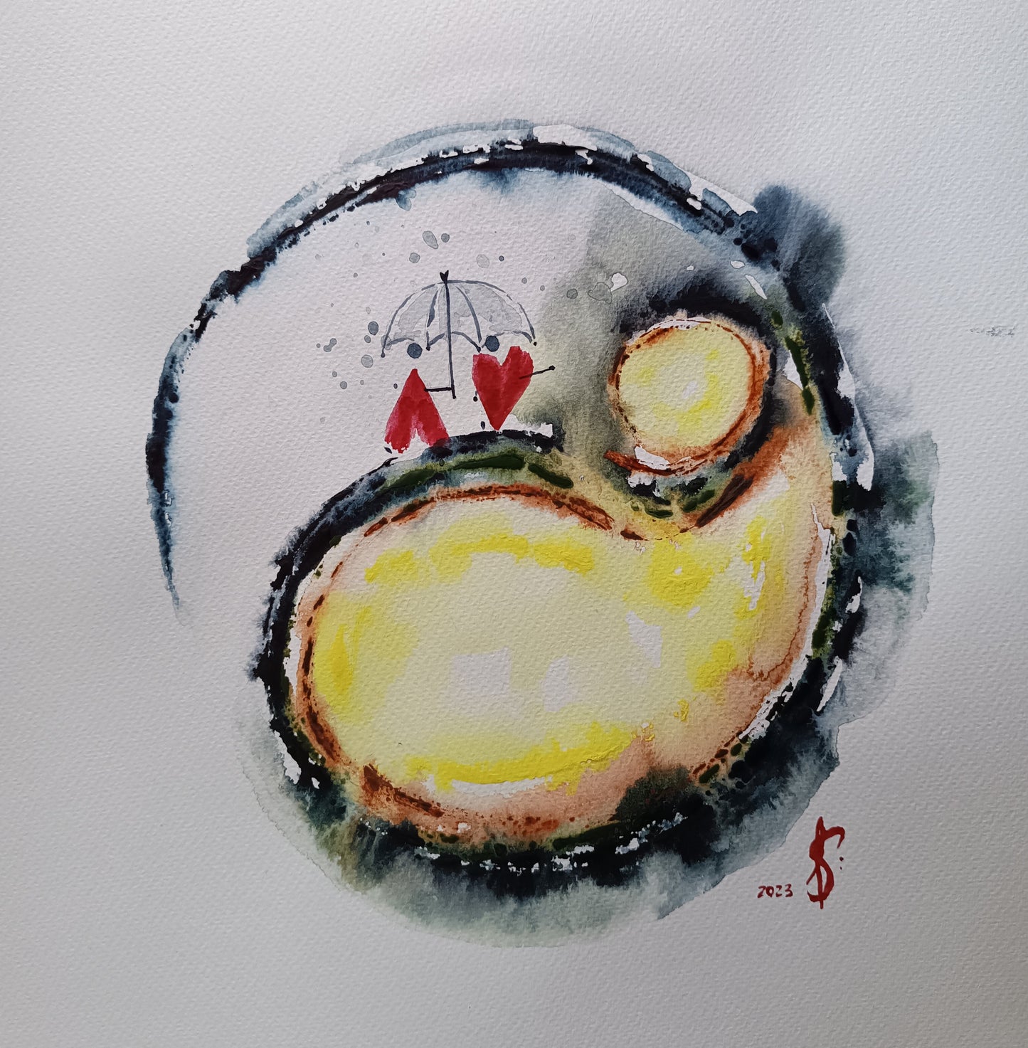 Print of an original watercolor painting called: To love is to foresee the unforeseen"