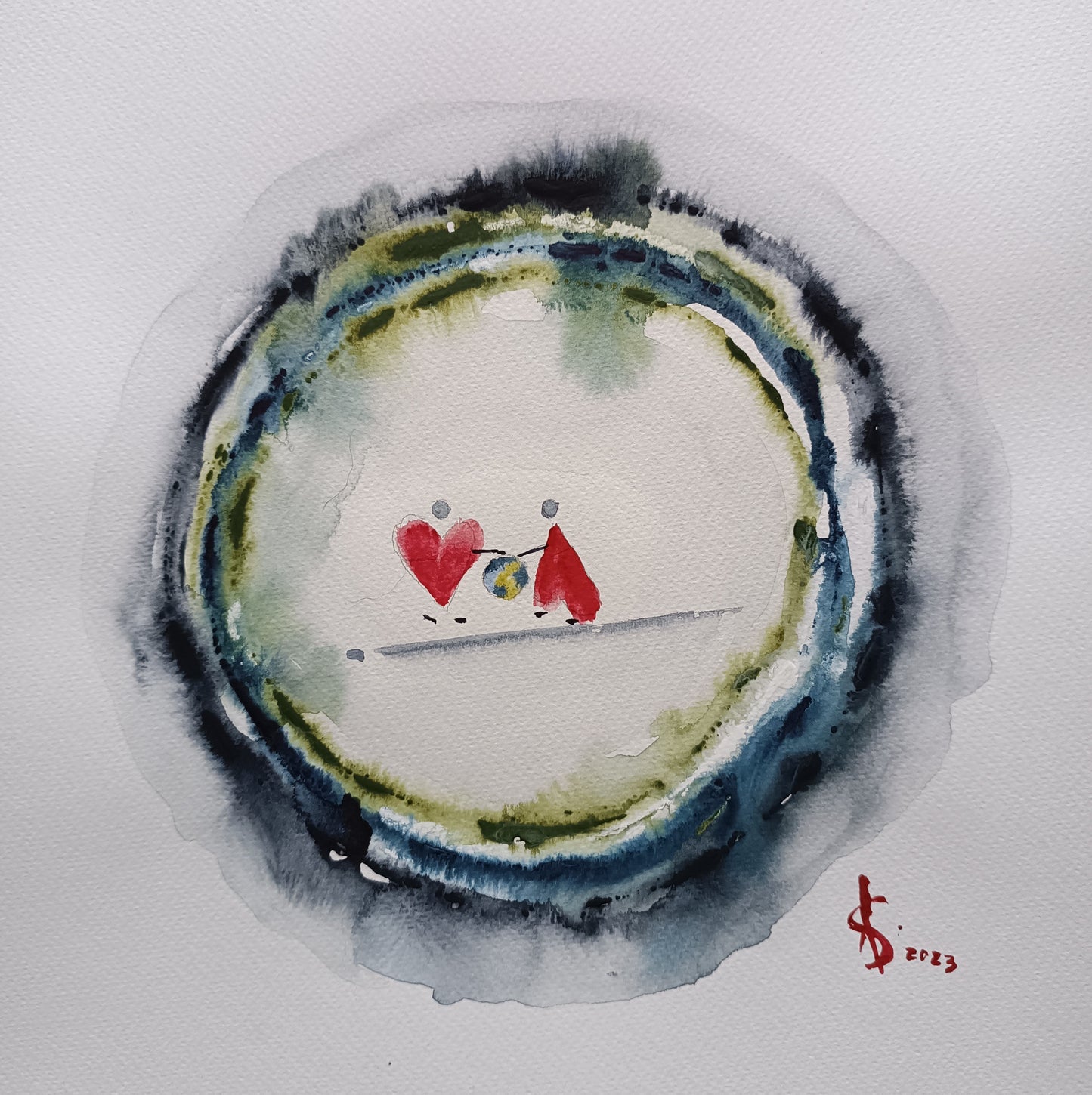 A Print of an original watercolor painting called: “ To love is to bless "