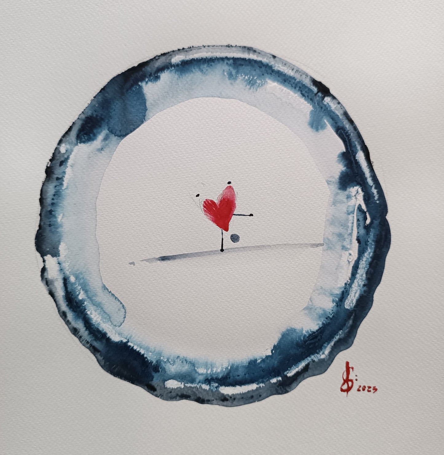 A Print of an original watercolor painting called: “ To love is to embrace, include, unite "