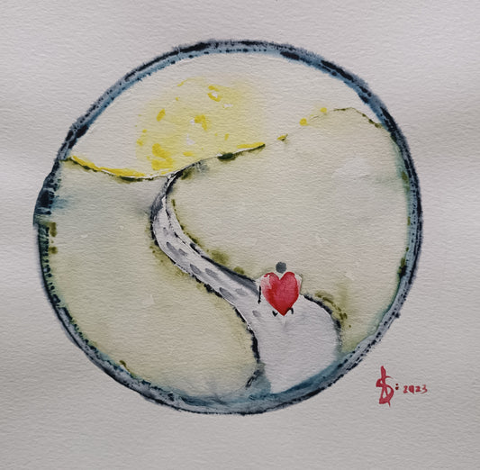 Print of an original watercolor painting called: “If there is something that I can tell you"