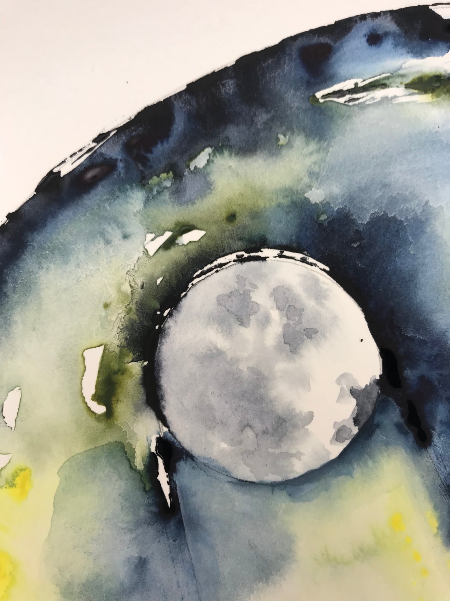 Print of an original watercolor painting called: “Love is… Dancing in the moonlight"